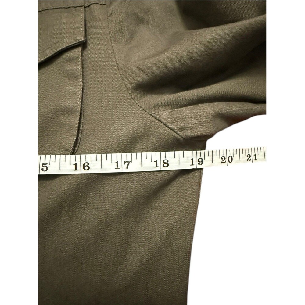 G by GUESS Olive Green Military Utility Field Jacket Size Small Cotton - Picture 8 of 9
